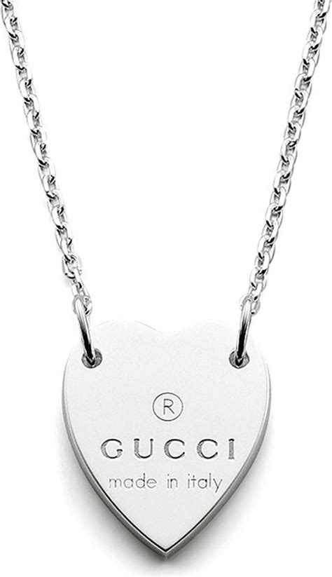 gucci necklace heart|trademark necklace with heart pendant.